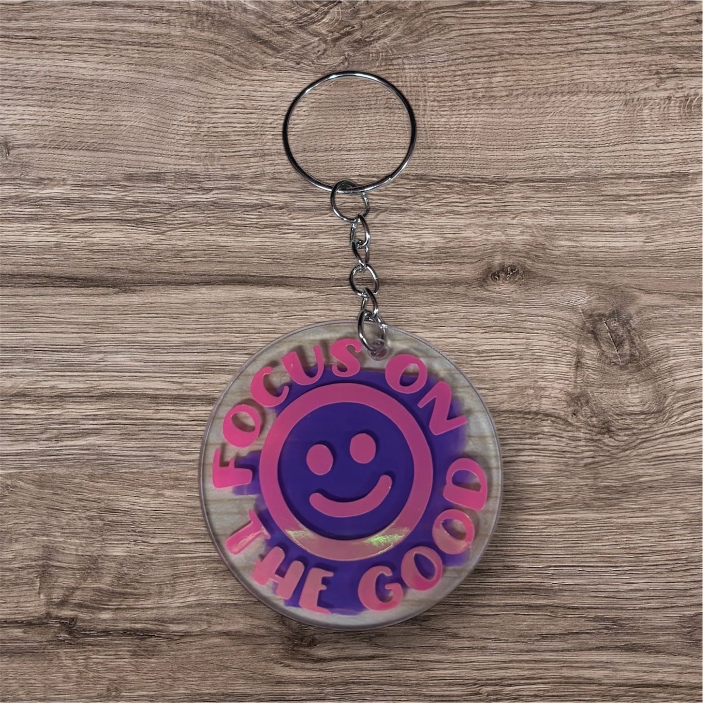 Focus On The Good Keychain