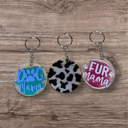 Fur Mama Acrylic Keychain