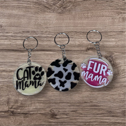 Fur Mama Acrylic Keychain