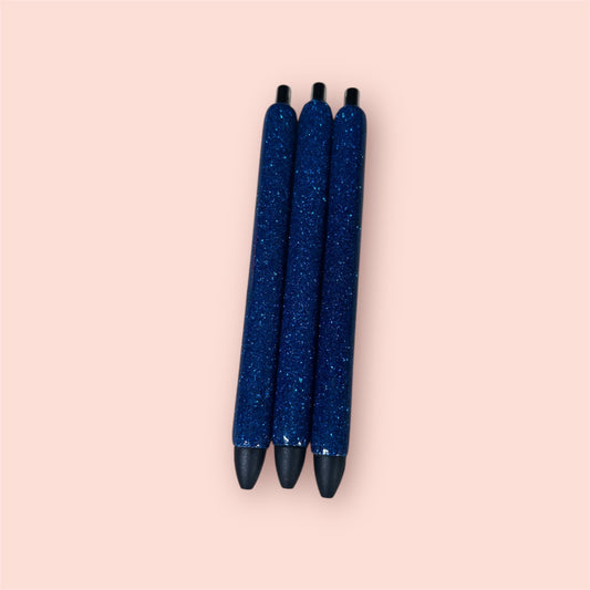 Blue Glitter Ball Point Pen