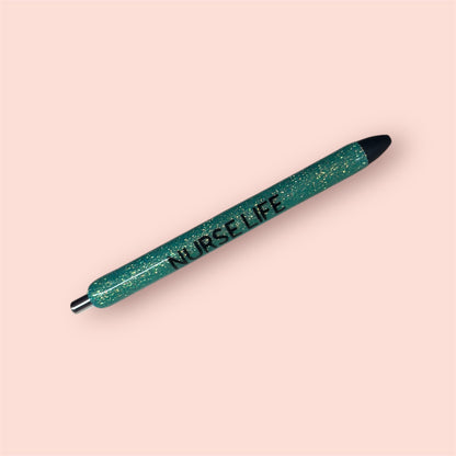 Nurse Life Glitter Ball Point Pen