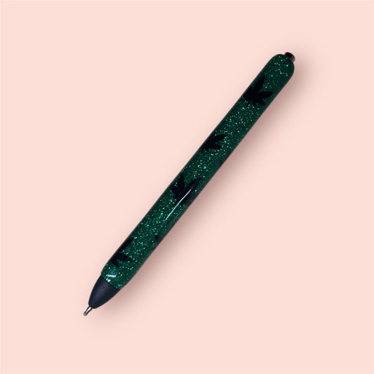 Maple Leaf Glitter Ball Point Pen