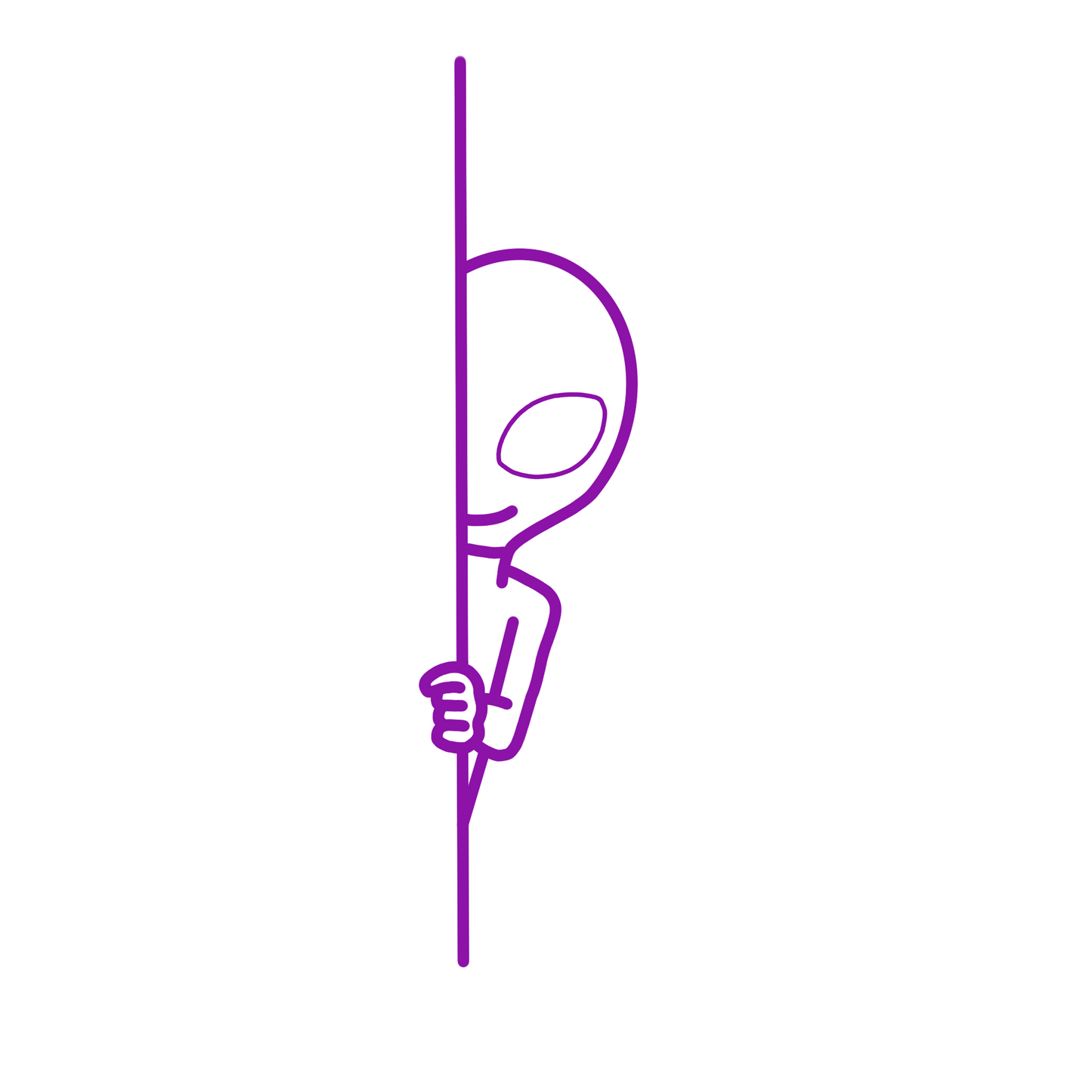 Peeking Alien Car Decal