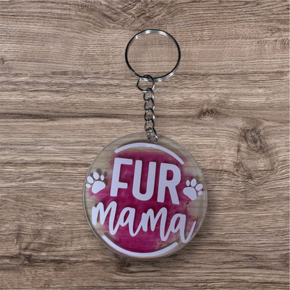 Fur Mama Acrylic Keychain