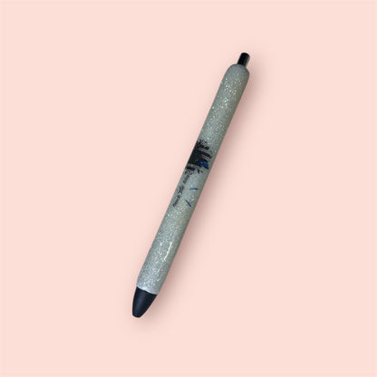 Back the Blue Glitter Ink Pen