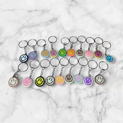 Random Rubber Smiley Face Keychain