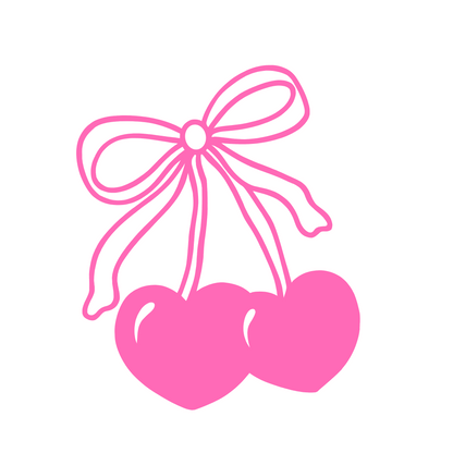 Cherry Bow Car Decal