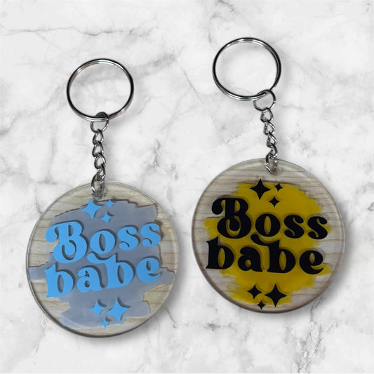 Boss Babe Acrylic Keychain