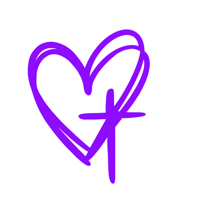 Heart with cross car decal