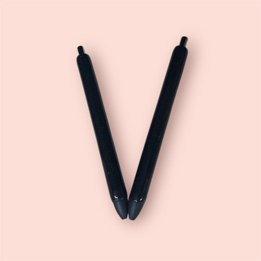 Black Glitter Ball Point Pen