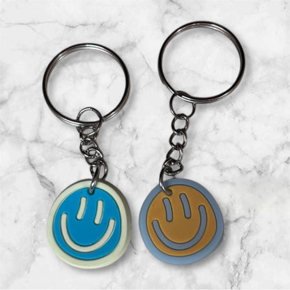Random Rubber Smiley Face Keychain