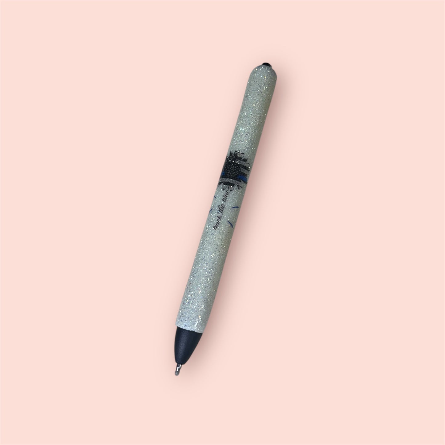 Back the Blue Glitter Ink Pen