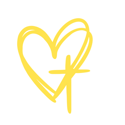 Heart with cross car decal