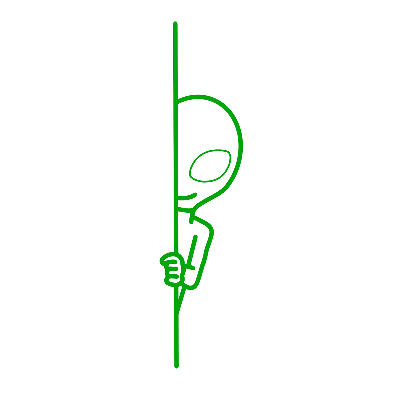 Peeking Alien Car Decal