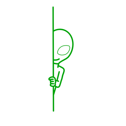 Peeking Alien Car Decal