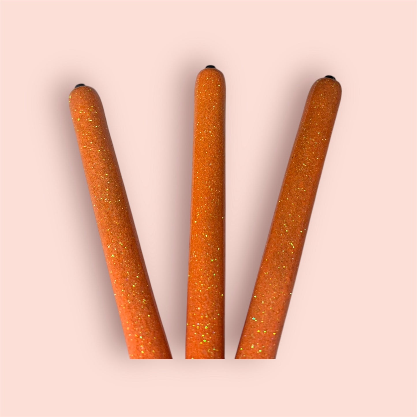 Orange Glitter Ball Point Pen