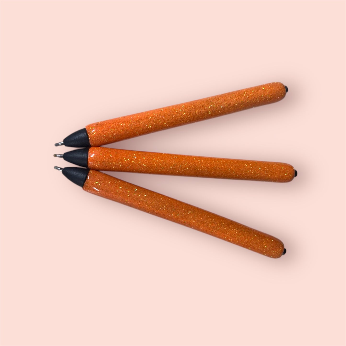 Orange Glitter Ball Point Pen