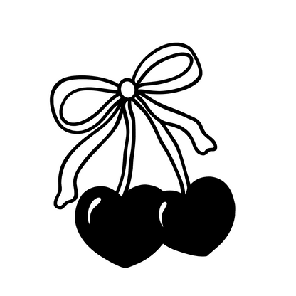 Cherry Bow Car Decal