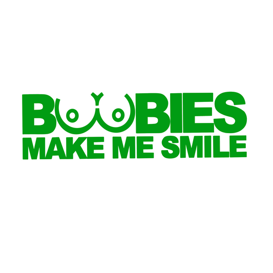 Boobies make me car decal