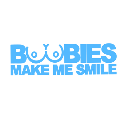 Boobies make me car decal